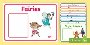 Editable Class Group Signs (Fantasy)