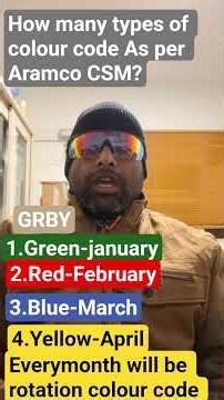 How .any types of Colour code for tools and tackles?