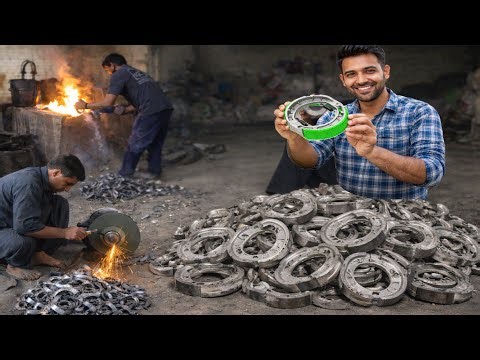 Amazing Motorcycle Brake Shoe Manufacturing Process | Inside Factory Production