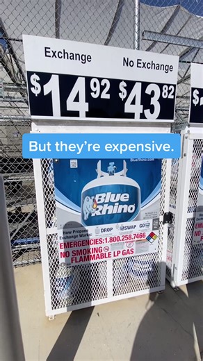 Fill your propane instead of exchanging it and save $$$ #learnontiktok #tiktokpartner #rv #rvlife #camping