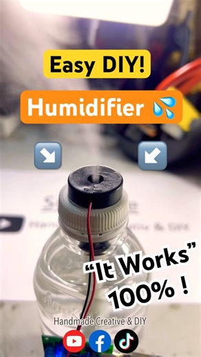 How to Make a DIY​ Humidifier​ using water bottle at home!💦​ #diy #lifehacks #howto #short