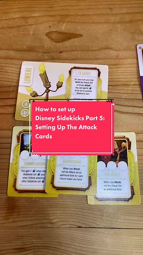 Setting Up Attack Cards for Disney Sidekicks Game
