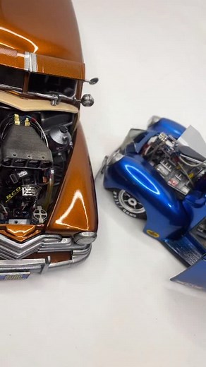 The only two fat fendered cars in the collection.. one Root Beer Rattler 46 Chevy sedan delivery and one Outsider 40 Ford sedan .. I did do Fat Jacks 46 as that’s basically the baddest hot rod of all time in my opinion. However that was years an years back when the skills were at a different level so I’m feeling another 46 ford could be the go here to make a tiro … what do you all think???? Onwards as always … #fatfender #gas #rootbeer #rattler #outsider #bigblockchevy #blackbelt #booty #fatatta