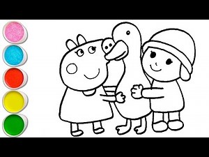 Beautiful Pippa Pig With Friends Drawing, Painting and Coloring For Kids and Toddlers_ Kids Art