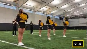 7.8K views · 413 reactions | Happy Finals Week, Hawkeyes! The Iowa Pep Band is here to cheer you across the finish line of the spring semester! Here's the first installment of what we've been up to this season, featuring performances by Golden Girl Kylene Spanbauer, University of Iowa Cheerleading, and The REAL Herky! | University of Iowa Hawkeye Marching Band | Facebook