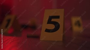 Crime Scene Evidence On The Ground Yellow Number Markers