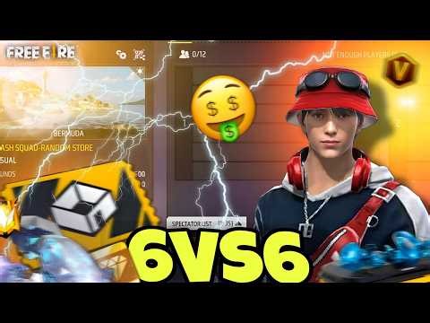 🔴 LIVE | 6v6 Custom Team Code Giveaway🔥| Free Fire Shorts Live#shortslive #freefire #shortfeed