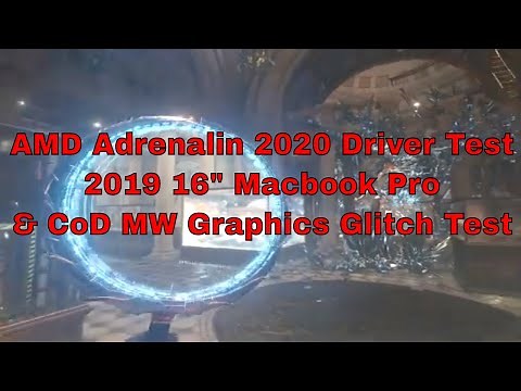 2019 16" Macbook Pro AMD Adrenaline 2020 Driver Test & CoD MW Test