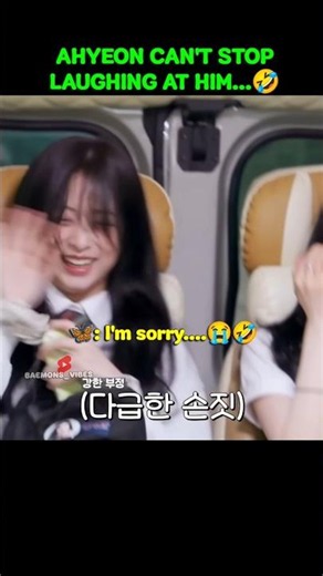 Ahyeon's reaction is the best part 😭 #babymonster #kpop #shorts