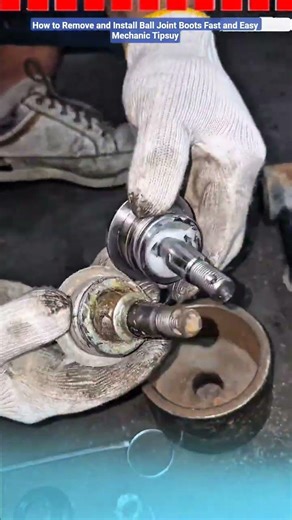 How to Remove and Install Ball Joint Boots Fast and Easy Mechanic Tips #shortsvideo #mechanic #tips