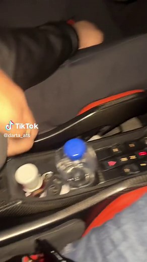 Luxury Car Interior with Digital Dashboard and Watch