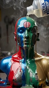 An interesting pattern of color erosion.#OddlySatisfying #CleanSlateStudio #VisualASMR