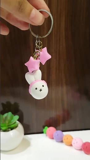 Beautiful DIY Keychain from Clay 🌸 Simple & Aesthetic Idea