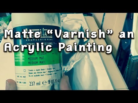 A Matte Finish Technique on a Completed Acrylic Painting ✨ How I do My Matte Varnish Process