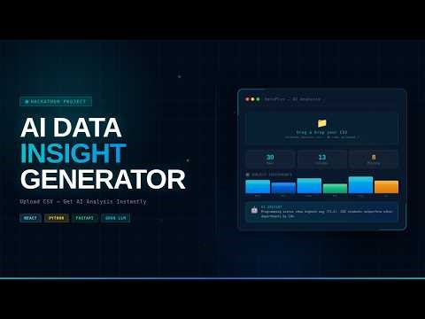 AI Data Insight Generator | Automated Data Analysis Platform | Hackathon Project 2025
