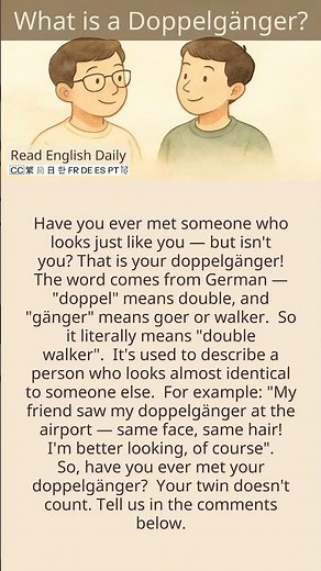 Learn English | What is a Doppelgänger? #37CEnglish #learnEnglish