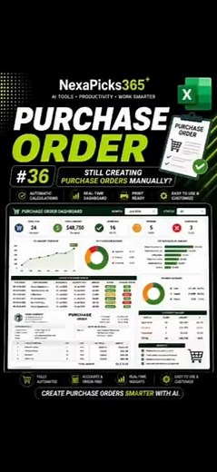 Create a professional Excel purchase order template in seconds with ChatGPT #PurchaseOrder #AITools