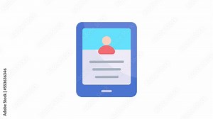 Social media profile icon animation video 4k