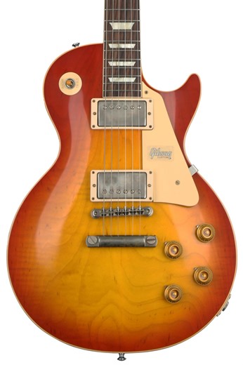 Used 1958 Les Paul Standard Reissue Electric Guitar - Washed Cherry Sunburst, VOS Price Advisor - Sweetwater's Gear Exchange - Sweetwater's Gear Exchange