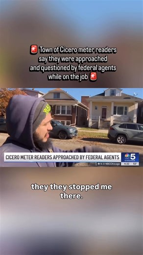 Two meter readers for the Town of Cicero said they were approached by federal agents while on the job, with one of the incidents caught on camera. #TownofCicero #Cicero #ciceroillinois #meterreaders #operationmidwayblitz #federalagents NBC Chicago | Vi Nguyen