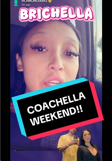 FOLLOW RICHMOMDIARIES & SANTOSPRC for COACHELLA content this weekend!! #brichella #bieberchella #briolsen #santos #fyp