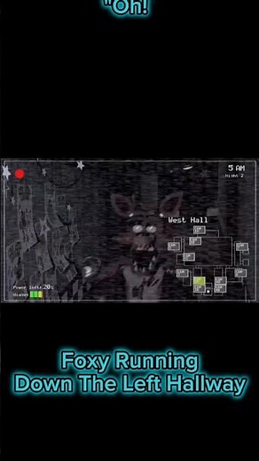Foxy Running In The Left Hallway! #fnaf #foxy