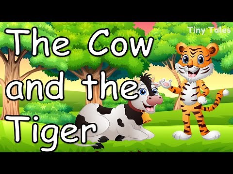 The Cow and the Tiger Story in English with Subtitles | Tiny Tales | 1 minute stories | Audiobooks