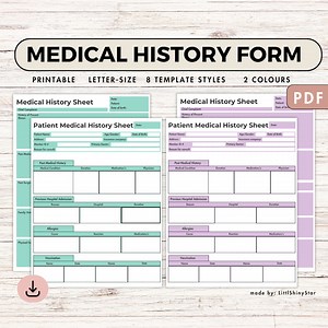 Medical History Form Printable Family Medical History Template Goodnotes Template Medical Binder Personal Health History Pdf Printable PDF - Etsy Israel