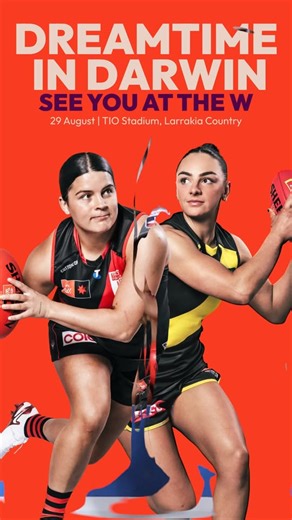 The 2025 NAB AFLW Dreamtime in Darwin is almost here! Experience the action, the passion, and the stories that inspire. Don’t miss a moment - See you at the W! | AFL Northern Territory
