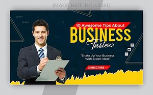 Attractive youtube thumbnail design for any videos | Premium Vector