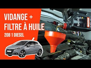 Vidange et changement du filtre à huile PEUGEOT 208 1 1.6 BlueHDI 🛢