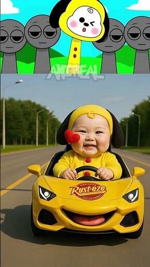 Incredibox Sprunki OC - BT21 Chimmy Ride Car In Real Life!