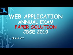 web Application annual paper 2019 solution