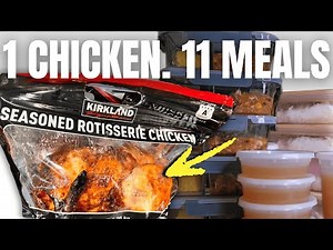 1 Chicken. 11 Meals. 0 Waste. (Costco Meal Prep for One)