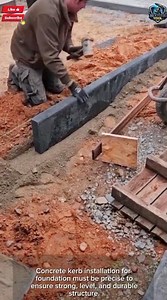 Strong Foundation Tool Concrete Kerb Installation Technique#tool