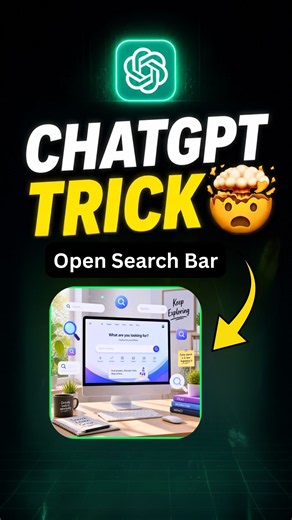 Open ChatGPT search bar shortcut