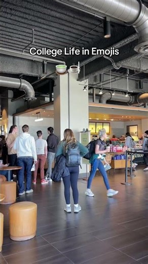 College life explained in emojis. ☕️📚✈️