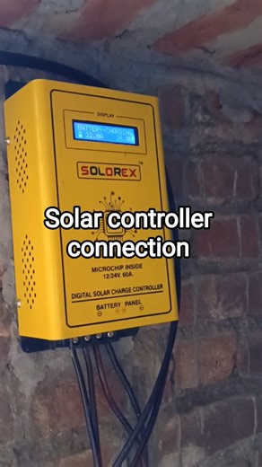 solar controller connection 24 volt 60 ampere #trendingvideo #viral #viralvideo #shorts#electricwork