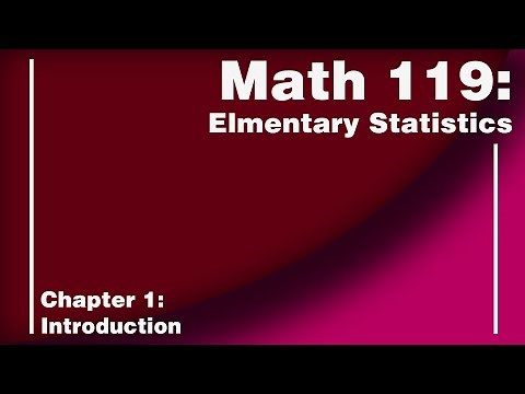 Math 119 Chapter 1: Introduction