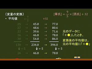 〔高校数Ⅰ・データ〕変量の変換①（１変数：平均・分散・標準偏差）－オンライン無料塾「ターンナップ」－