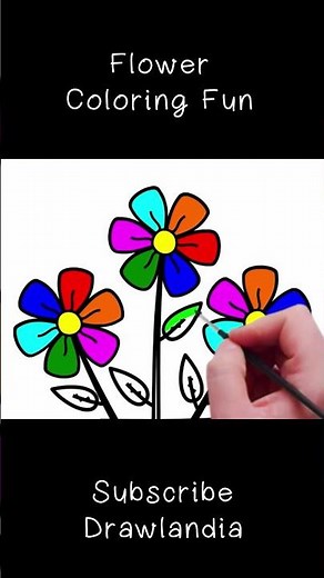 Easy Flower Coloring for Children | Learn and Have Fun with Colors!
