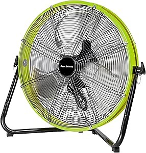 20" High Velocity Metal Floor Drum Fan, 4500 CFM Heavy Duty Industrial Shop Fan, 3 Speed, 360 Degree Tilt, Wall Mounted & Floor Design for Warehouse, Commercial, Barn, Garage - UL Safety Listed