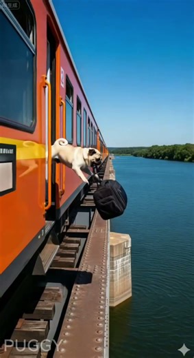 HERO PUGGY saved countless lives on the train #dog #saves #puggy