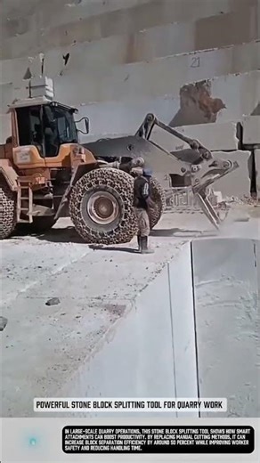 Powerful Stone Block Splitting tool for Quarry Work #tools
