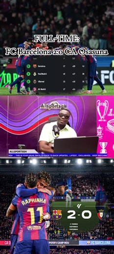 FC Barcelona Beats CA Osasuna 2:0 in La Liga Clash