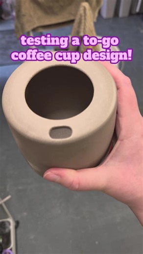 Creative To-Go Coffee Cup Design for Pottery Enthusiasts