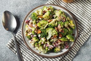 Low Calorie Cold Broccoli Bacon Salad - Lose Weight By Eating