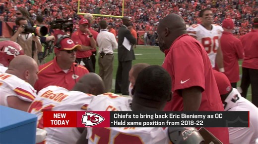 Chiefs bring back Eric Bieniemy as OC 'The Insiders'