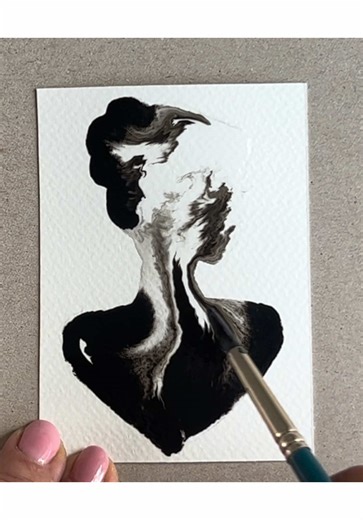The Meditative Art of Ink Painting Process