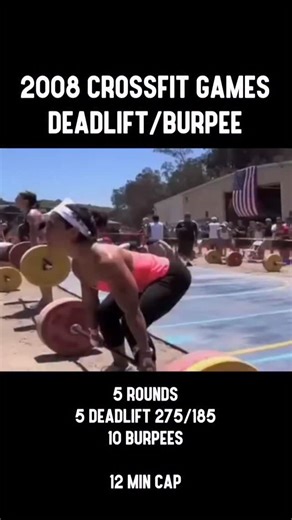 You can question the Deadlift and Burpee standards, but not the intensity… In 2008 the CrossFit Games format was “Every Second Counts” - where the athletes had an accumulated total time across the events to find the Fittest on Earth. All the workouts were short and intense, with this Deadlift/Burpee combo being no exception. Tomorrow in the JS90 we will retest this workout, with a time cap cut in half of what they gave back in 2008.. Get Fit Min 15-21 2008 CrossFit Games “Workout B” 5 Rounds 5 D